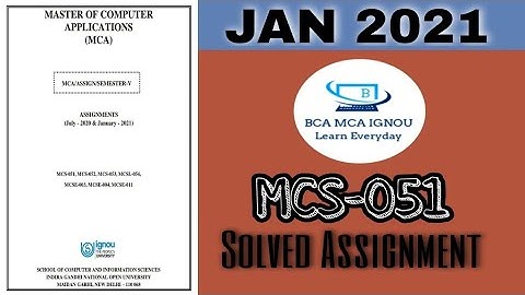 MCS-051| January 2021Assignment| Advanced Internet Technologies| MCA 5th Semester Assignment| IGNOU|