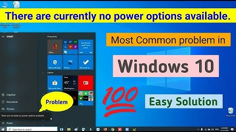 How to Fix "There are Currently No Power Options Available" | Windows 8.1 | Windows 10