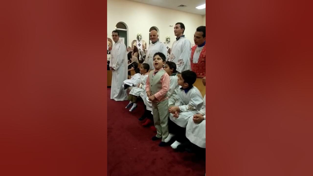 A future leader in our Coptic Orthodox church choire.