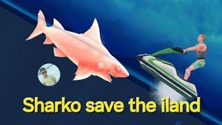 Sharko🐬 |😈Attack th*e Diver & save Island #Come to fight g screenshot 5