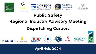 Public Safety Regional Industry Advisory Dispatching Careers
