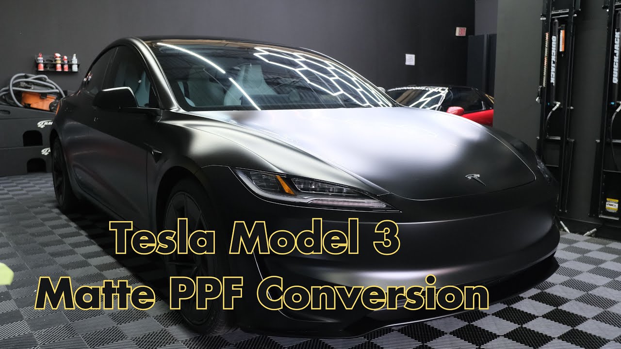 2024 Tesla Model 3 Matte PPF Conversion - YouTube
