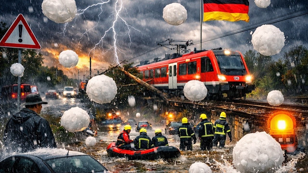 WEATHER APOCALYPSE in Germany: streets turned into rivers - YouTube