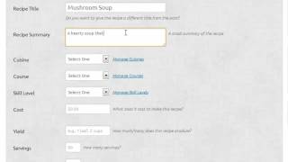 ReciPress WordPress Recipe Plugin Overview