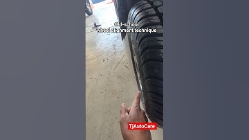 wheel alignment #tips #tutorial #oldschool #technique #mechanic #hacks #shorts #video #viral #diy
