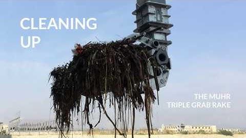 MUHR TRASH RACK CLEANING MACHINE WITH GRAB RAKE