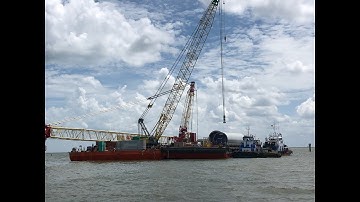 Đóng cọc tại Điện Gió Hòa Bình 1  - Bạc Liêu