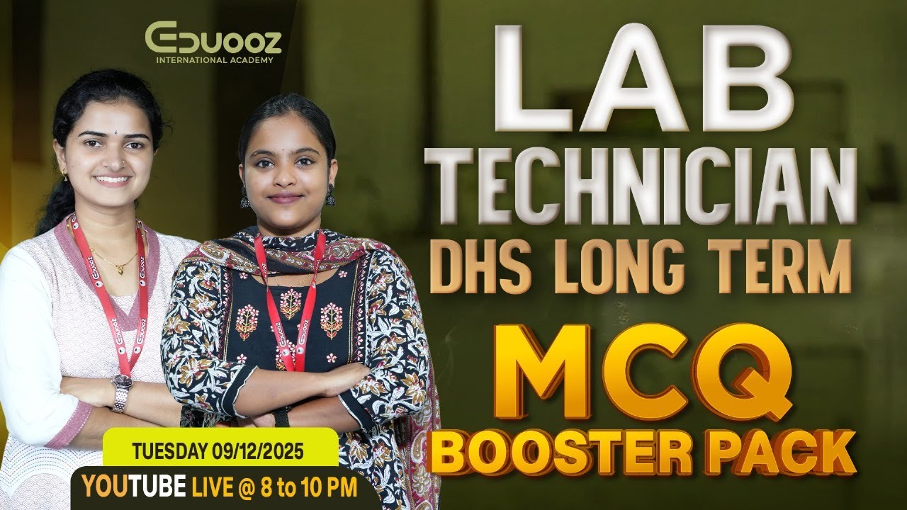 Lab Technician DHS Long Term | MCQ Booster Pack | Live Exam Practice | Eduooz Academy
