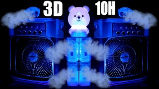 картинка: ❄️ASMR: 3D-аэрозоль с шестью распылителями и двумя потрясающими большими вентиляторами для сна🥶