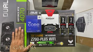 intel Core i9 13900KF ASUS Z790-PLUS WiFi DEEP COOL AK620 DIGITAL RTX4070 DUAL Gaming PC Build