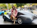 Monaco luxurious millionaire lady drive in the rain 1 monaco billionaires supercars