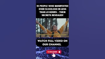 10 People Who Manifested Over $1,000,000 in Less Than 24 Hours – Their Exact Strategies Part 15