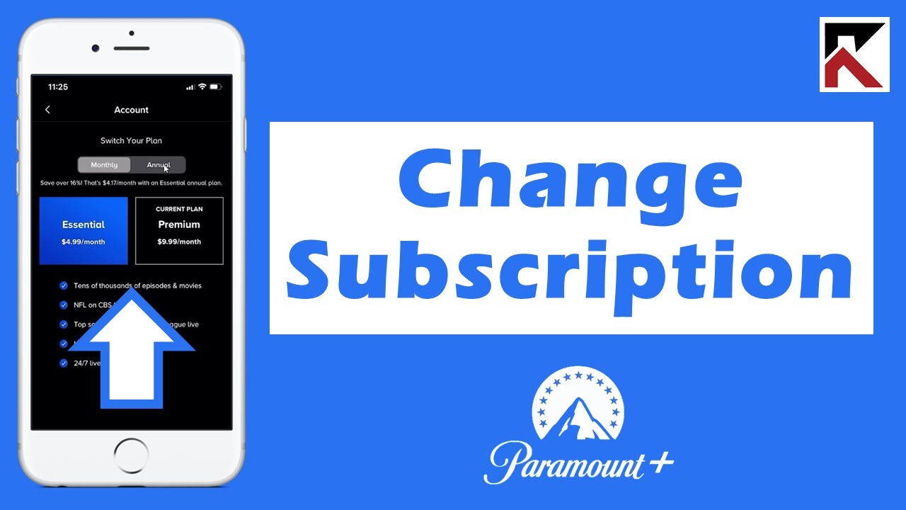 How To Switch Subscriptions Plan Paramount+ App 