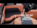 How to upholster a kneerise seat cushion for a speedboat