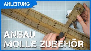 Tutorial/Anleitung: Anbau von Molle Zubehör an das Mollesystem zum