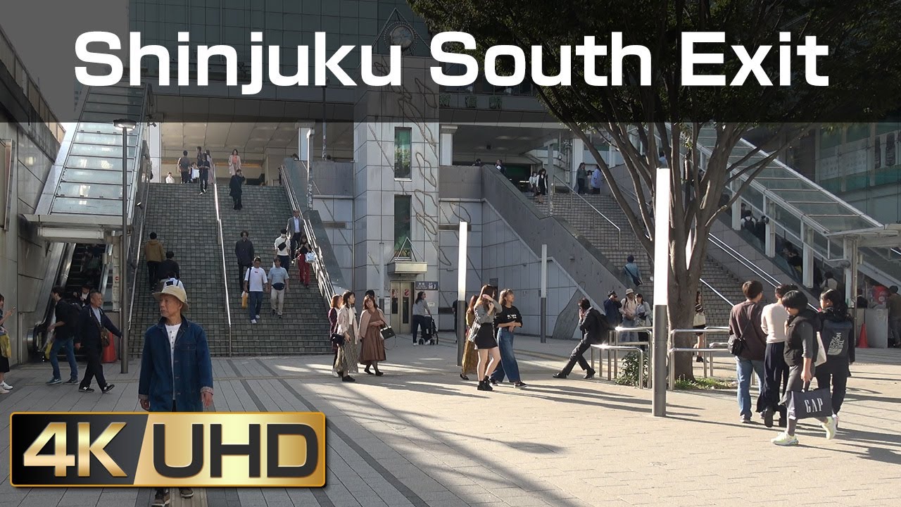 [4k] Walk around Shinjuku Station South Exit to East Exit.
