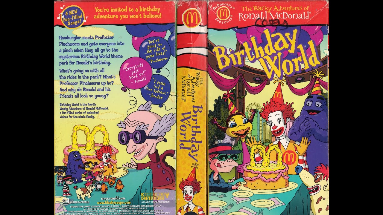 The wacky adventures of ronald mcdonald birdie