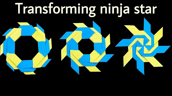 Origami Transforming Ninja Star no glue no tape || How to Make a Transforming Ninja Star