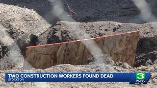 Details 2 found dead after construction trench collapse in Stockton Update