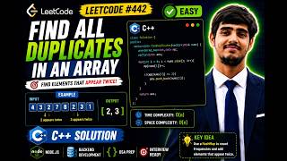 LeetCode #442 Find All Duplicates in an Array | C++ HashMap Solution Explained