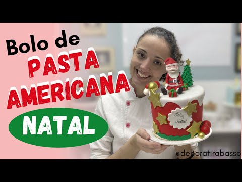 Bolo de Pasta Americana para o Natal