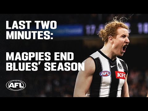 Kennedy Last Two Minutes: Magpies end the Blues' season | Round 23, 2022 | AFL
