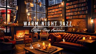 Soft Jazz Music & Fireplace Sounds at Cozy Coffee Shop Ambience ☕ Jazz Relaxing Music to Work, Relax