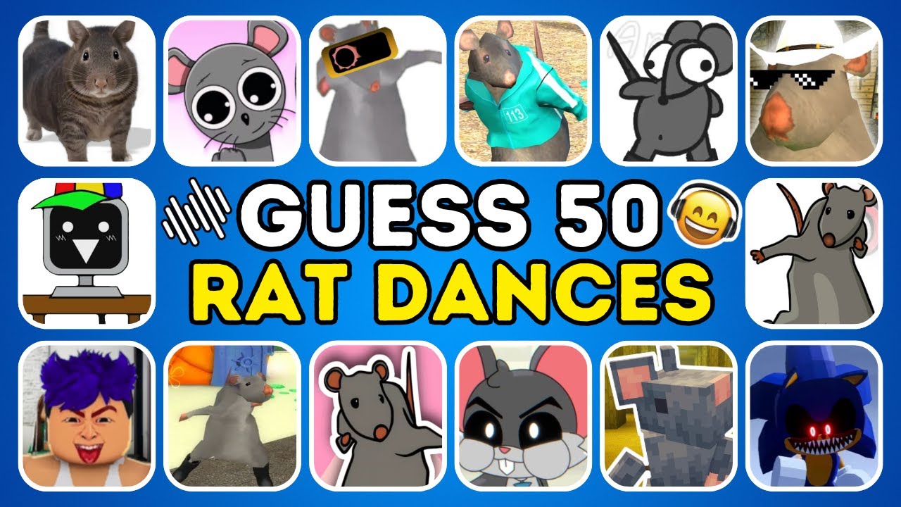 Guess 50 Rat Dance Songs and Rat Dance Memes 🐁 Squid Game 2 🐭Sprunki 🐀 Sonic 💙 Guess Who's Dancing