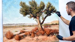 Painting a Centenary Olive Tree