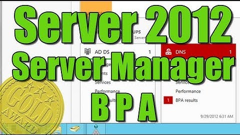 Server 2012 Server Manager