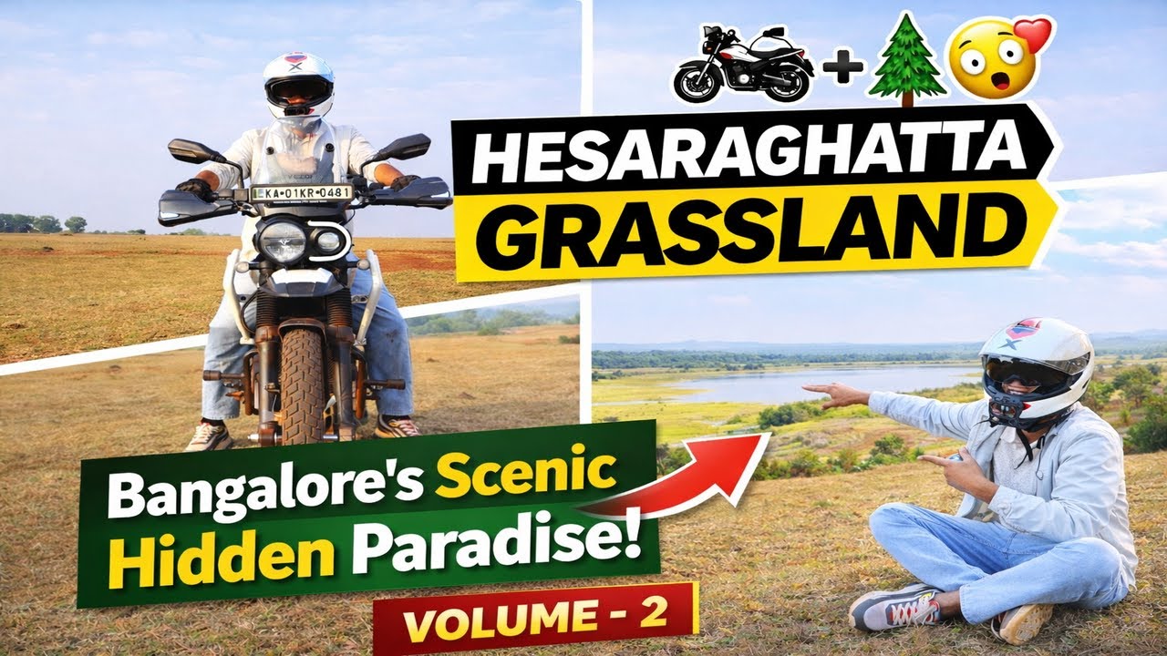 Hesaraghatta Grassland Vol-2 🌾 | Hidden Paradise Near Bangalore 🏍️