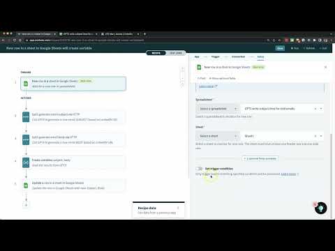 AI Generate Email Subject and Body with GPT3 and Workato