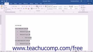 Word 2016 Tutorial Applying a Multilevel List Microsoft Training