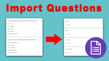 How to import questions from one form to another google form