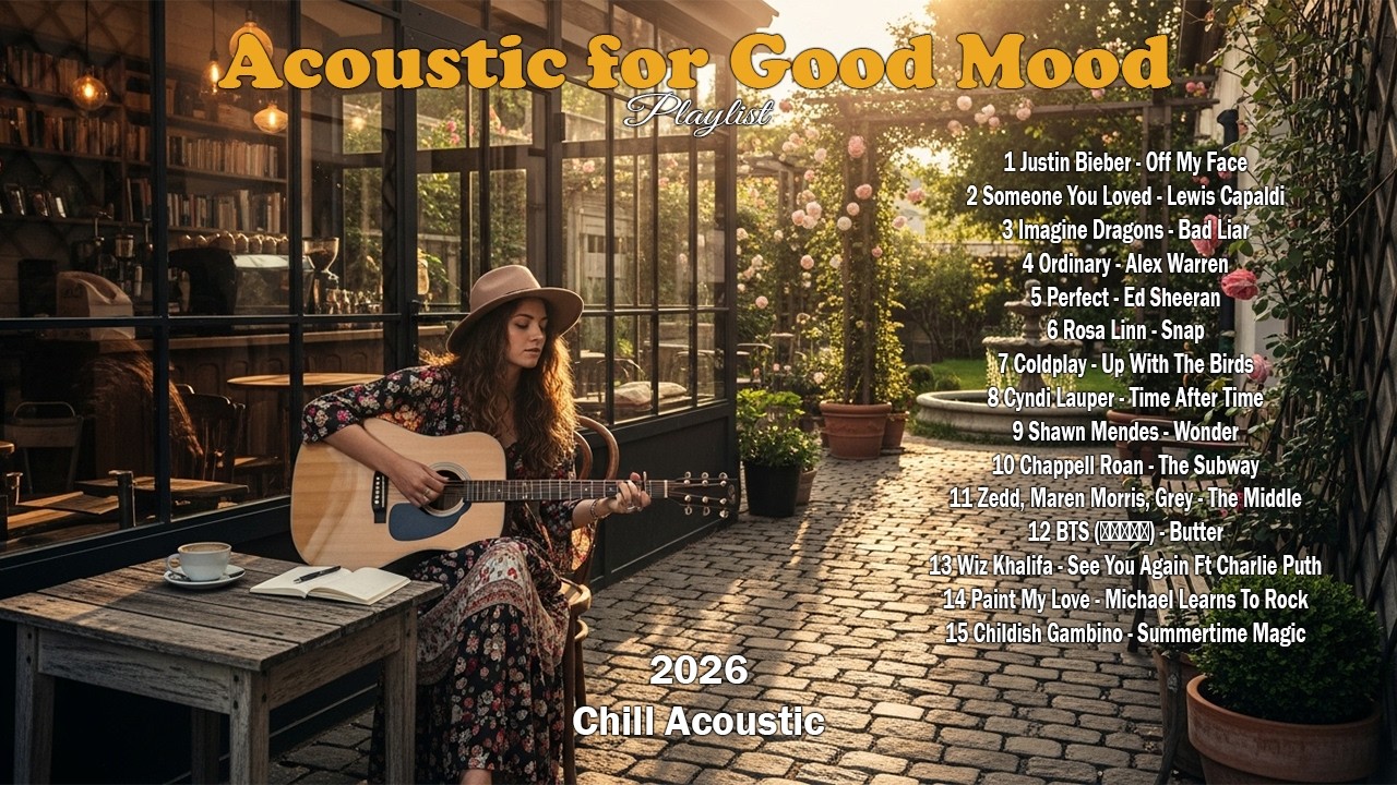 Easy Morning Acoustic Covers 🎧✨ Relaxing Songs for Productivity, Study, and Daily Focus