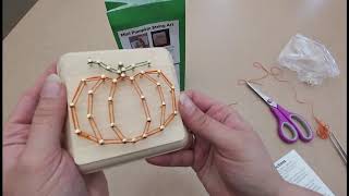 Take & Make Craft Kits: Mini Pumpkin String Art Kit
