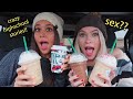 JUICY Q&A w/ my BEST FRIEND while trying Starbucks holiday drinks!!!!