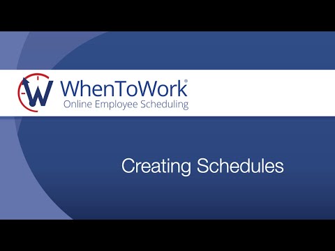 Creating Schedules