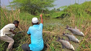 FISHING "SOFT BITE TO HARD ROHU!"CRAZY ROHU STRIKE ON SINGLE HOOK FLOAT FISHING TECHNIQUE IN VILLAGE screenshot 5