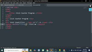 Click Counter Program Using HTML CCC & JavaScript By Nitin Sir #nitin_sir #sdi