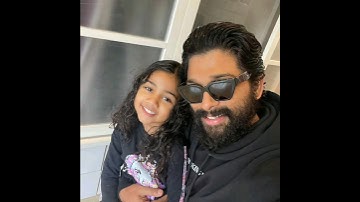 Allu Arjun with his daughter Allu Arha #alluarjun #ytshorts #trending #shorts