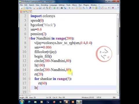 Amazing Design Draw using Python Turtle and Import Colorsys #Shorts # ...