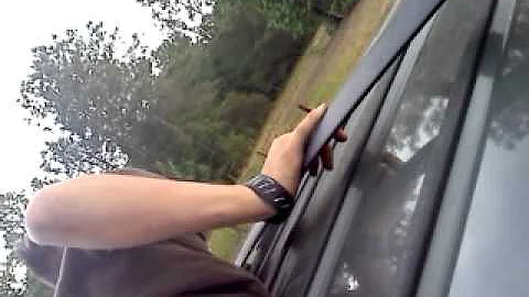 Crazy guy on car