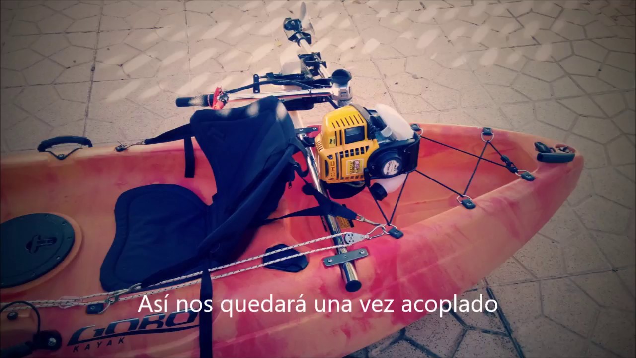Kayak con motor a gasolina ozeam 1.3 basculante YouTube