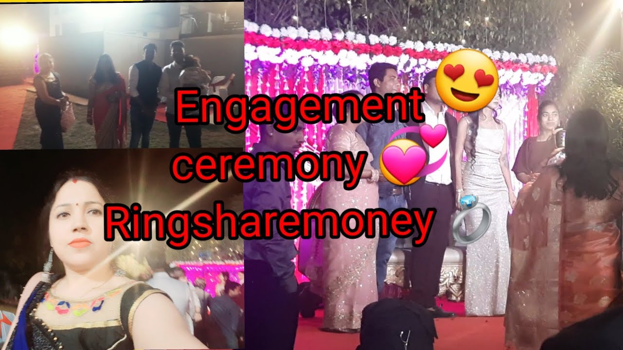 💞Engagement ceremony 💍 Ringsharemoney🥰 beautiful couple ♥️ Enjoy 🤗