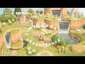 あつ森｜滝や木に囲まれた自然な島の入り口🍃🌳｜飛行場前から案内所｜島クリエイト｜ACNH 🕊