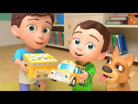The Bus Goes Round and Round | Fun Nursery Rhymes