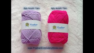 4ply and 8ply Acrylic Yarn Pradhan Online Embroidery Wool and Yarn Store India screenshot 2