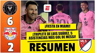 MESSI con un gol y 5 asistencias. LUIS SUÁREZ con HAT-TRICK. INTER MIAMI goleó a NY Red Bulls | MLS image