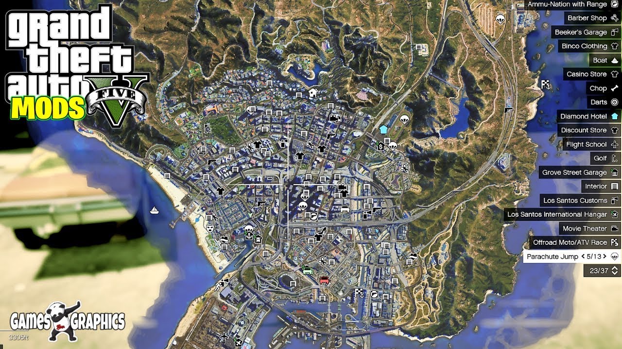How To Install 4k Satellite View Map Gta 5 Mods Youtube